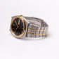 [Mint] 2000s Pulsar Quartz Inky Black Dial Two Tone Men's Wrist Watch W/Box