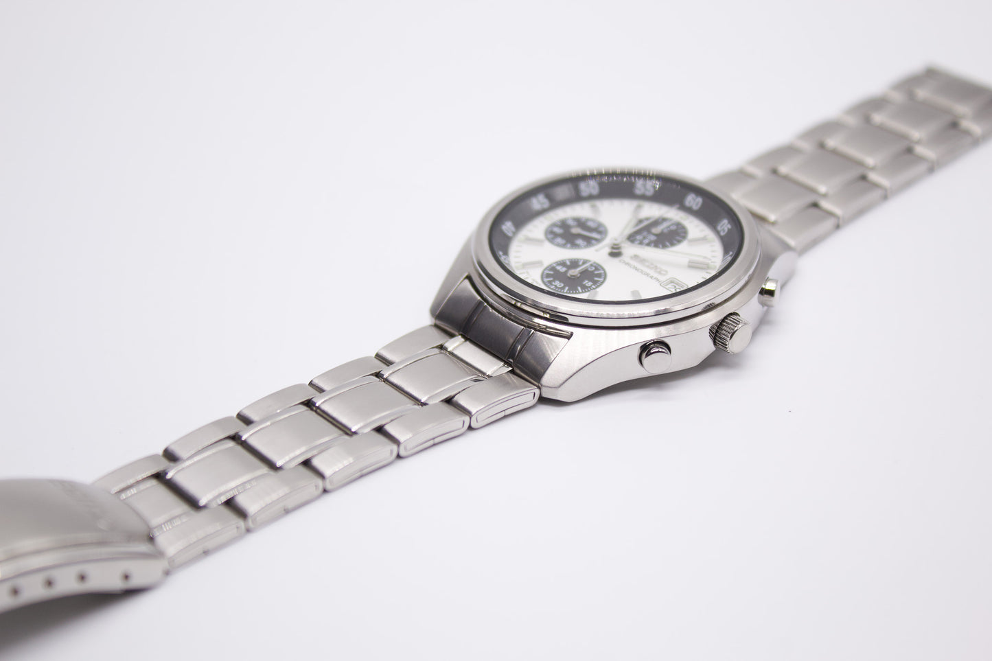 2005 Seiko Quartz Panda Chronograph Men's Wrist-Watch