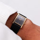 1984 Seiko Quartz Textured Gray Dial Tank Men's Wrist-Watch