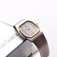 1992 Pulsar Quartz Straight Grain Gray Dial Two Tone Men's Wrist-Watch W/Box