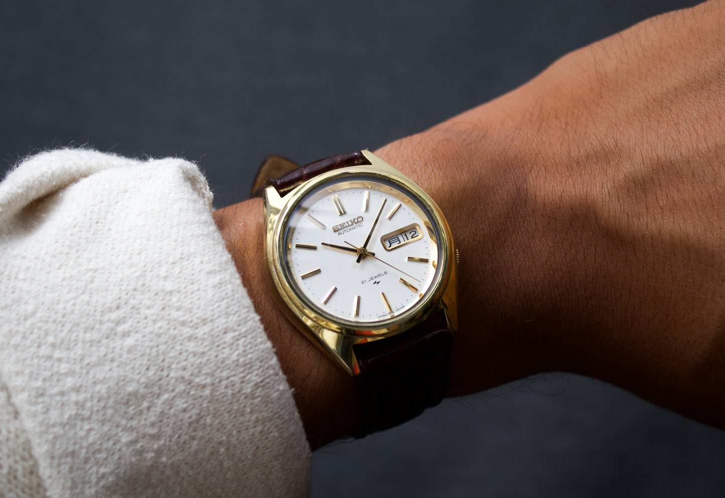 [Serviced] 1968 Seiko Automatic Gold Toned Men's Wrist-Watch