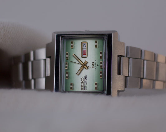 [Serviced] 1973 Seiko 5 Actus Emerald Green Automatic Wrist-Watch