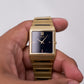 1983 Seiko Quartz Tank Inky Black Dial Men's Wrist-Watch