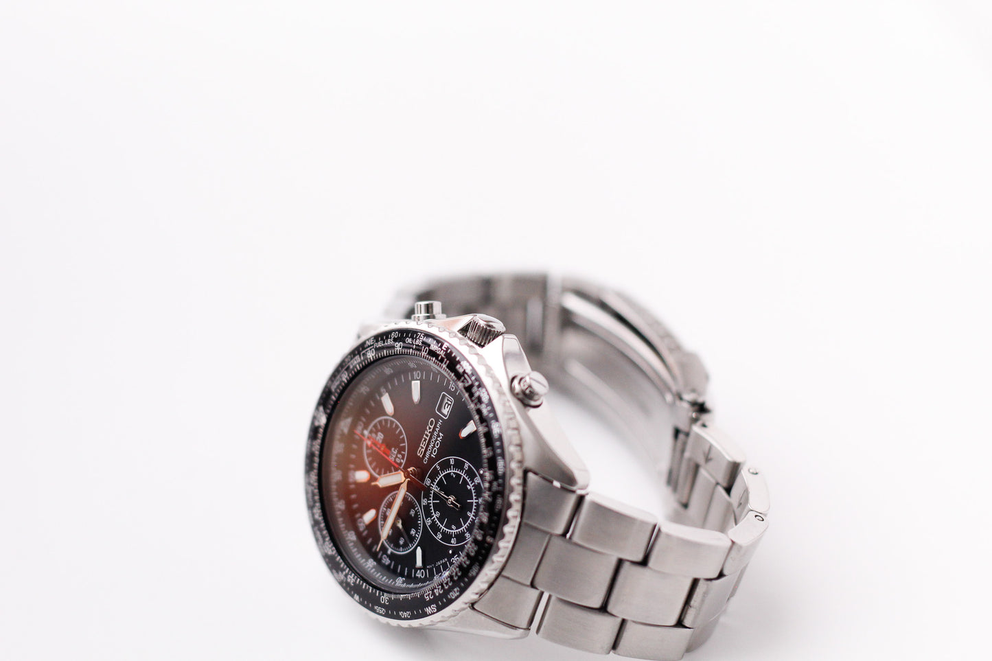 2011 Seiko 'Baby Flightmaster' Chronograph Men's Wrist-Watch