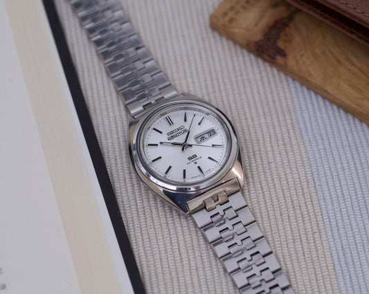 1973 Seiko 5 Actus SS Silver Sunburst Dial Men's Automatic Wrist-Watch