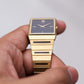 1983 Seiko Quartz Tank Inky Black Dial Men's Wrist-Watch