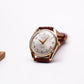 [Serviced] 1969 Waltham Mechanical Champagne Sunburst Dial Men's Wrist-Watch
