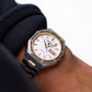 1991 Pulsar Quartz Stark White Dial Two Tone Men's Wrist-Watch