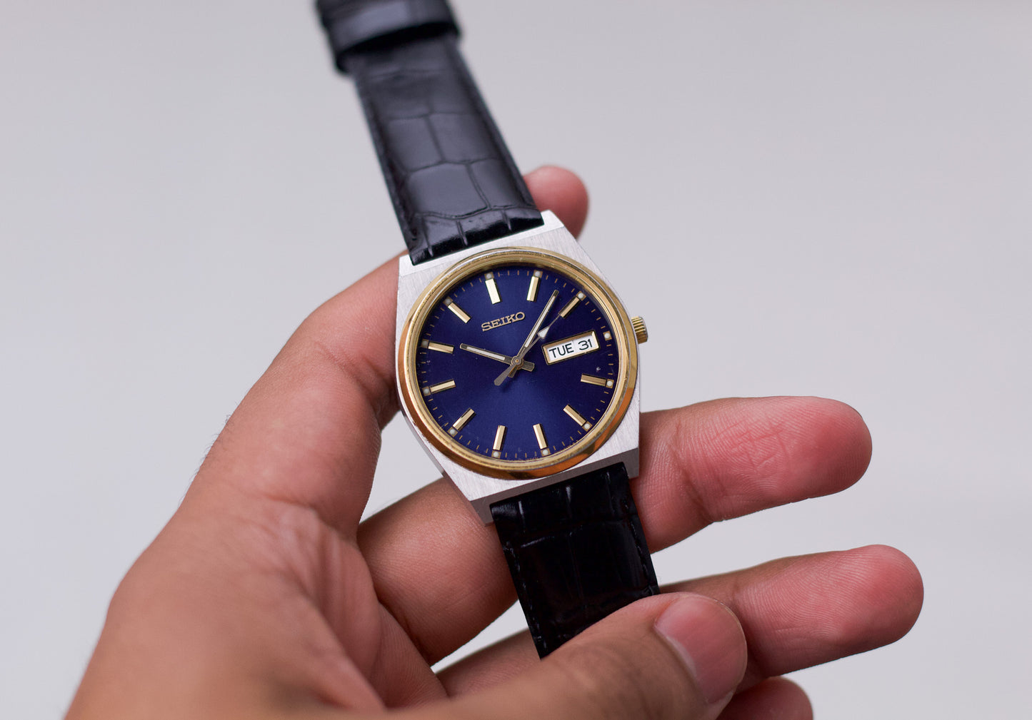 1999 Seiko Midnight Blue Two Tone Men's Wrist-Watch