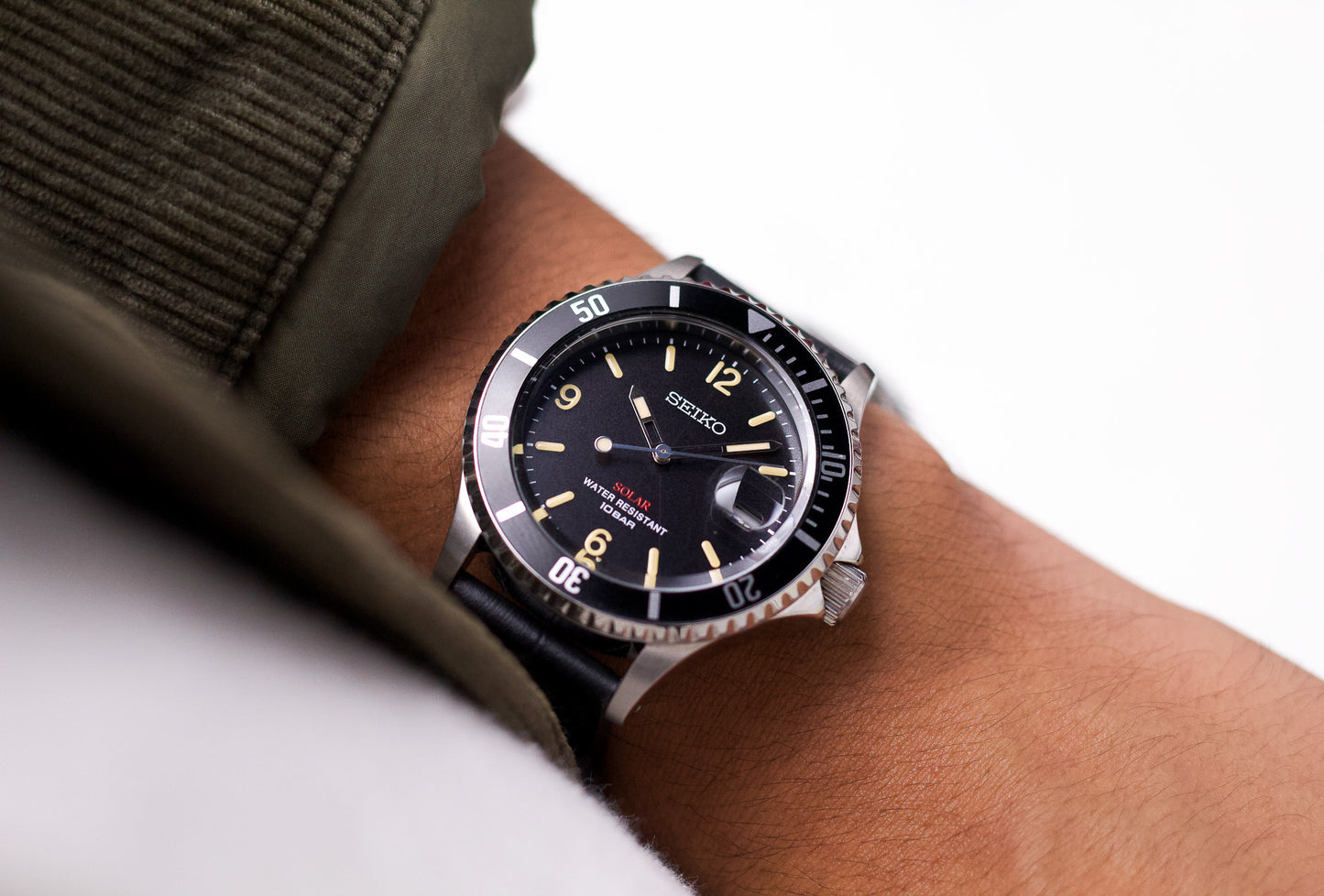 2020 JDM Seiko Solar 'Baby Submariner' Men's Wrist-Watch Full-Set