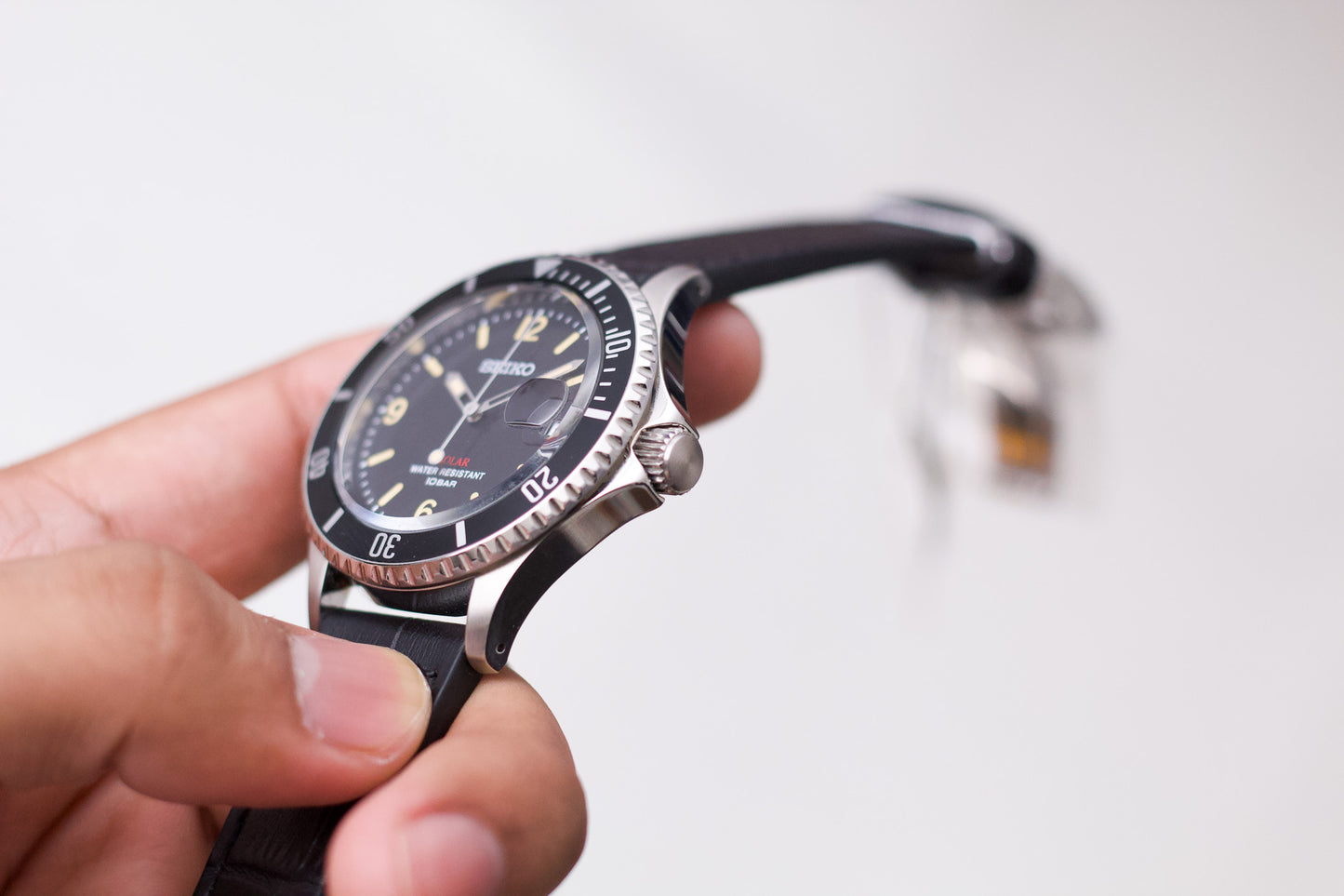 2020 JDM Seiko Solar 'Baby Submariner' Men's Wrist-Watch Full-Set