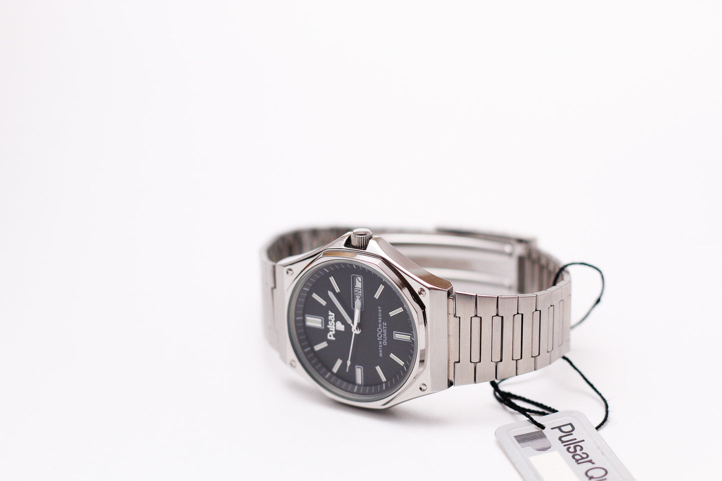 [Near Mint] 1983 Puslar Quartz Matte Black Dial Men's Wrist-Watch W/Tag