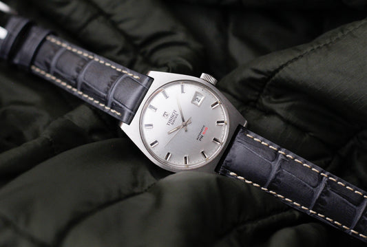 [Serviced] 1970s Tissot Automatic PR516 Straight Grain Silver Dial Men's Wrist-Watch