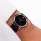 1990s Seiko Quartz Inky Black Dial Men's Wrist Watch Full-Set