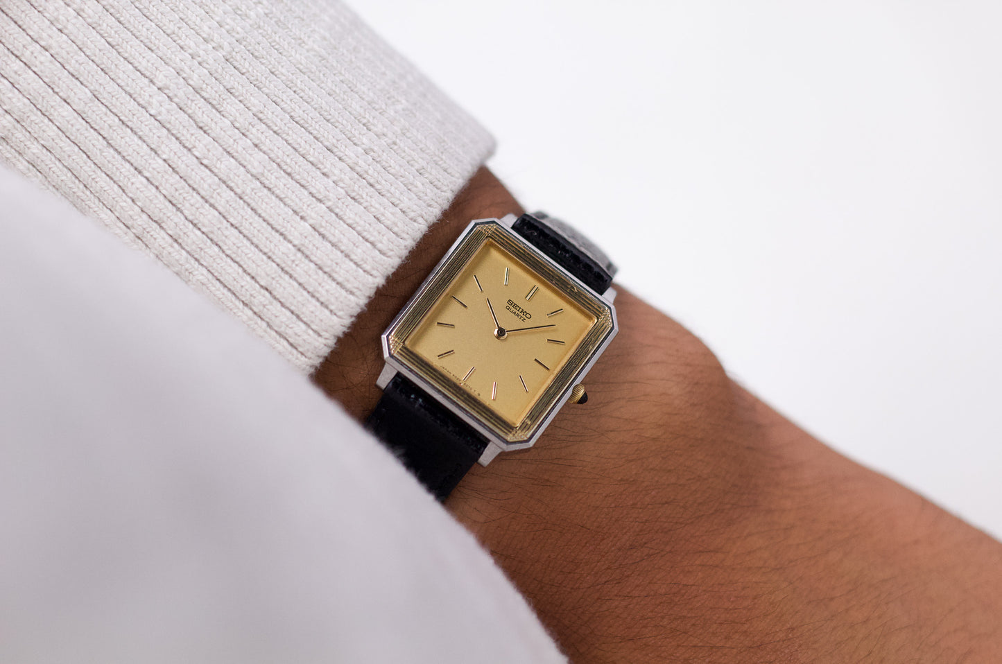 1979 Seiko Quartz Golden Washi Dial Two Tone Men's Wrist-Watch