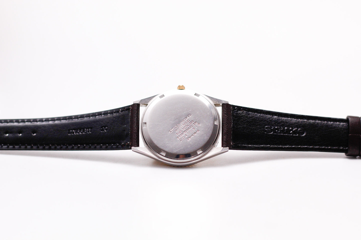 1992 Citizen Baby 'Day-Date' Champagne Sunburst Dial Two Tone Men's Wrist Watch W/Box & Papers