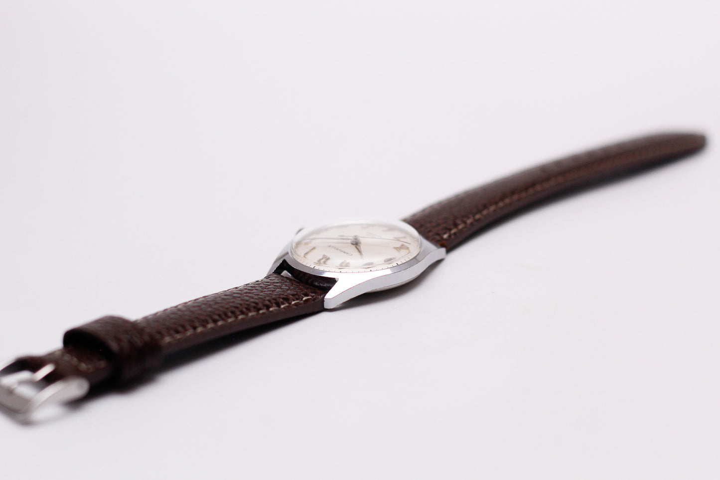 [Serviced] 1969 Caravelle Mechanical Mid-Century Cream White Dial Men's Wrist-Watch