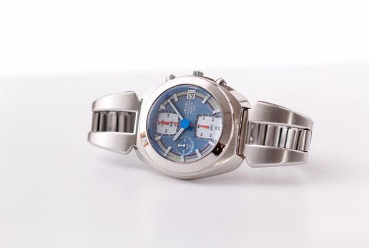 2007 Alba 'AKA' Quartz Sky Blue Sunburst Dial Chronograph Men's Wrist-Watch