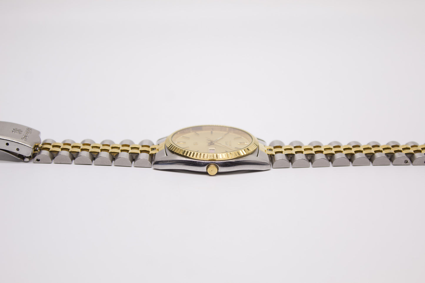 1989 Seiko SQ Baby Day-Date Men's Wrist-Watch