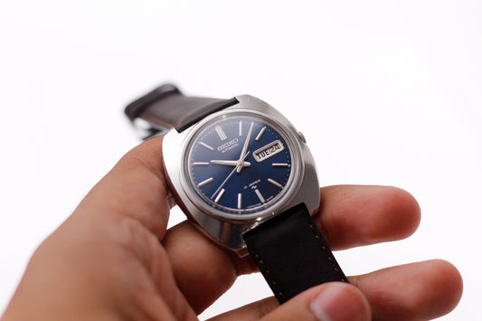[Serviced] 1973 Seiko Automatic Marine Blue Dial Men's Wrist Watch