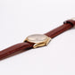 1985 Seiko SQ Quartz Brushed Golden Dial Fluted Bezel Men's Wrist-Watch