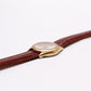 1985 Seiko SQ Quartz Brushed Golden Dial Fluted Bezel Men's Wrist-Watch