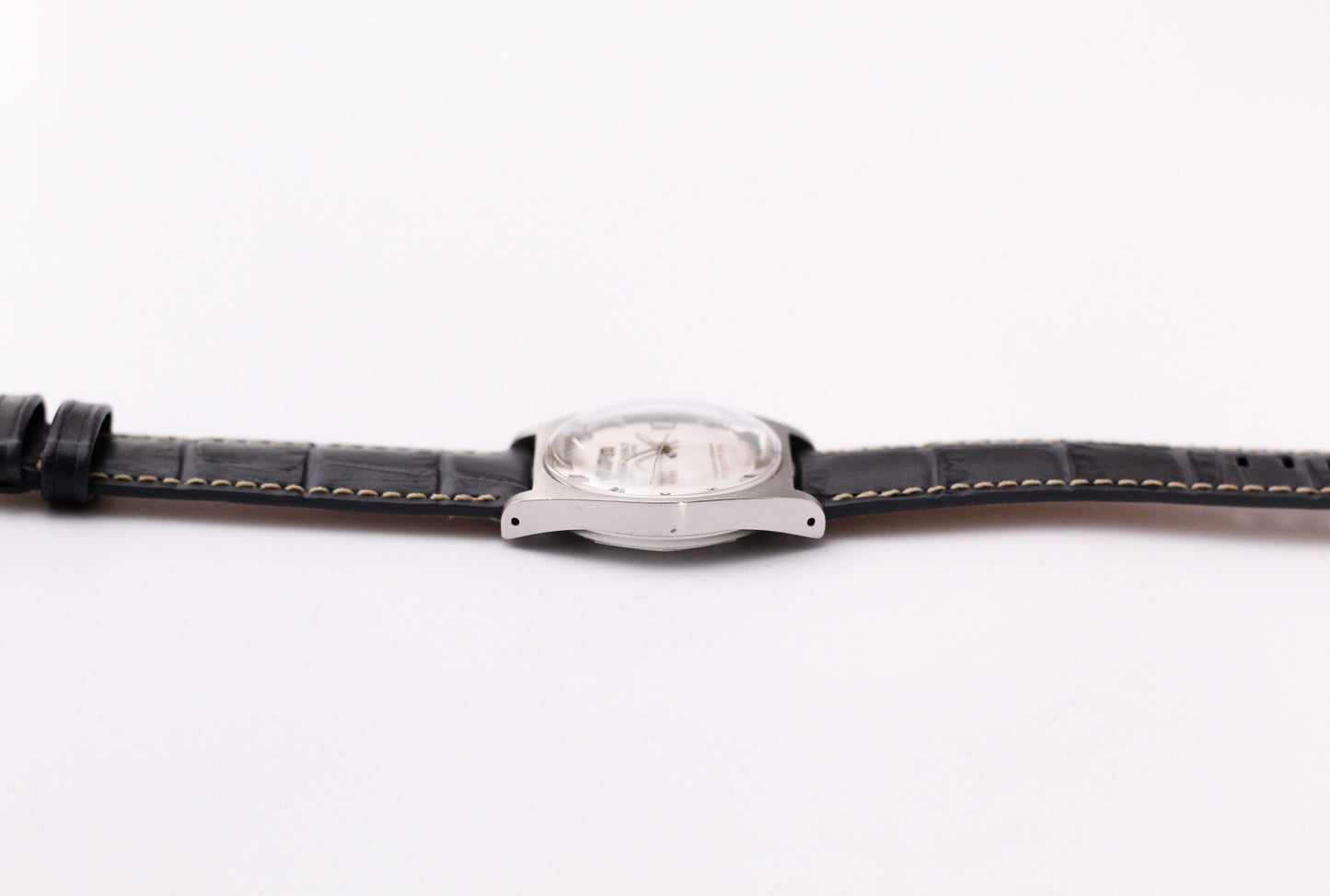 [Serviced] 1970s Tissot Automatic PR516 Straight Grain Silver Dial Men's Wrist-Watch