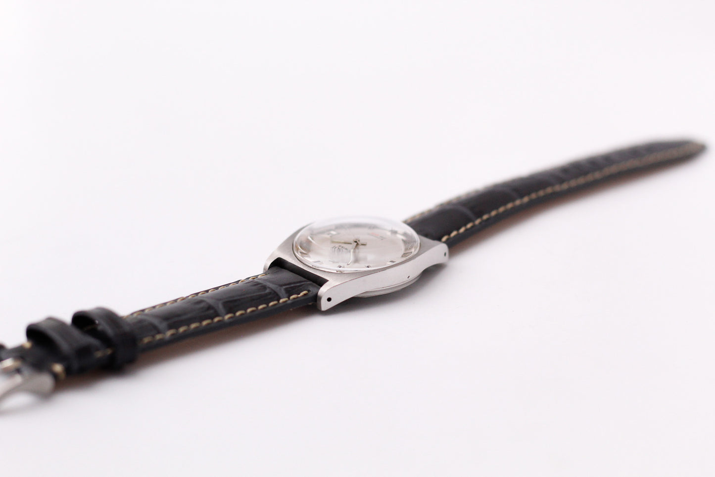 [Serviced] 1970s Tissot Automatic PR516 Straight Grain Silver Dial Men's Wrist-Watch