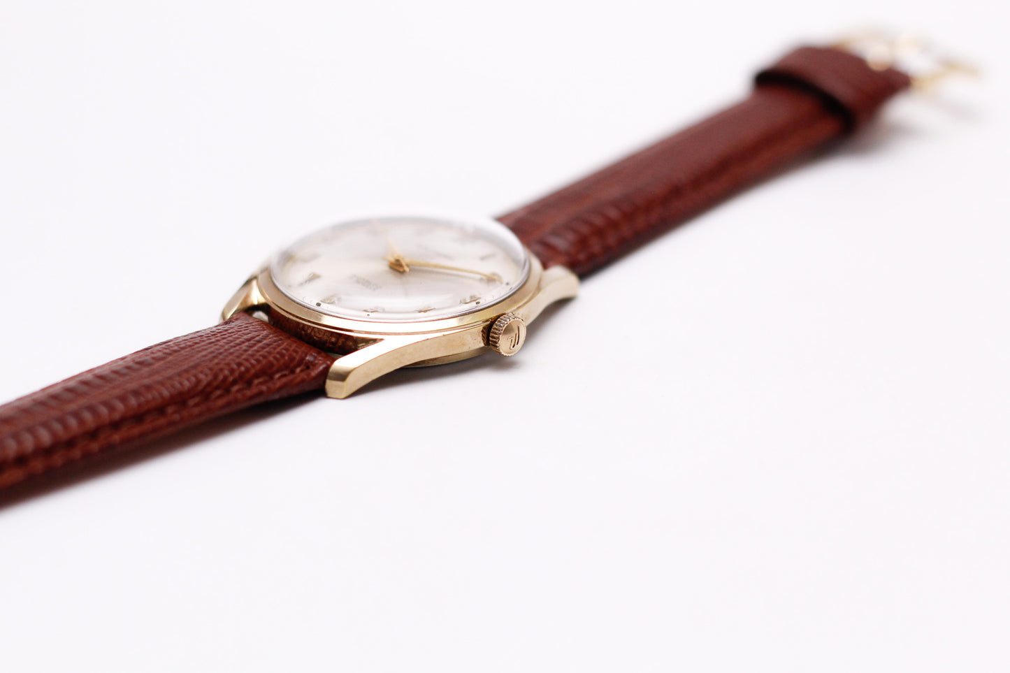 [Serviced] 1969 Waltham Mechanical Champagne Sunburst Dial Men's Wrist-Watch