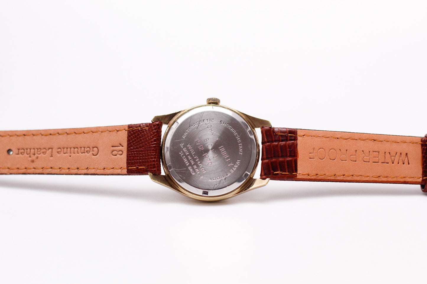 [Serviced] 1969 Waltham Mechanical Champagne Sunburst Dial Men's Wrist-Watch