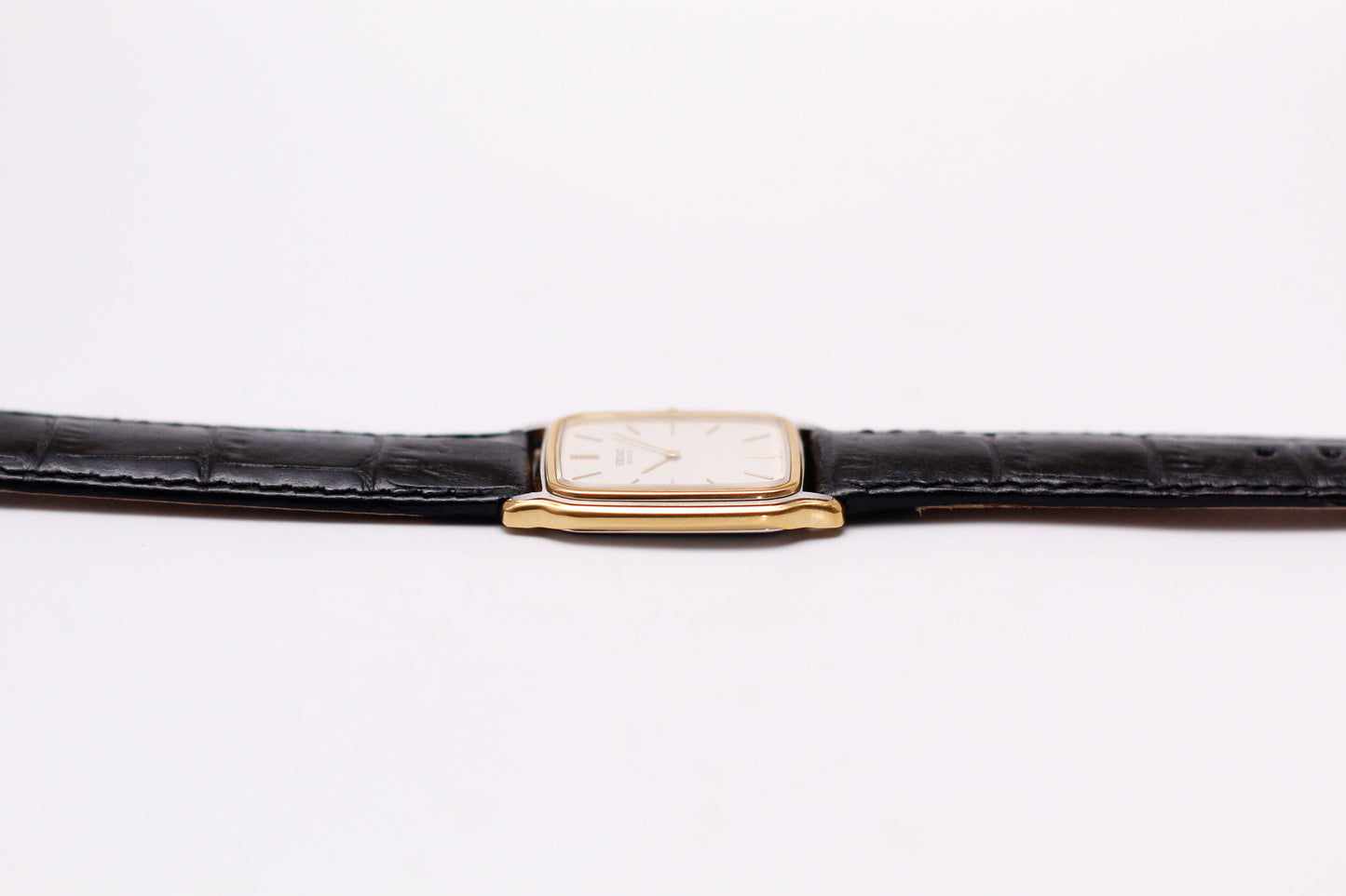 1986 Seiko Quartz Light White Dial Two Tone Case Men's Wrist-Watch