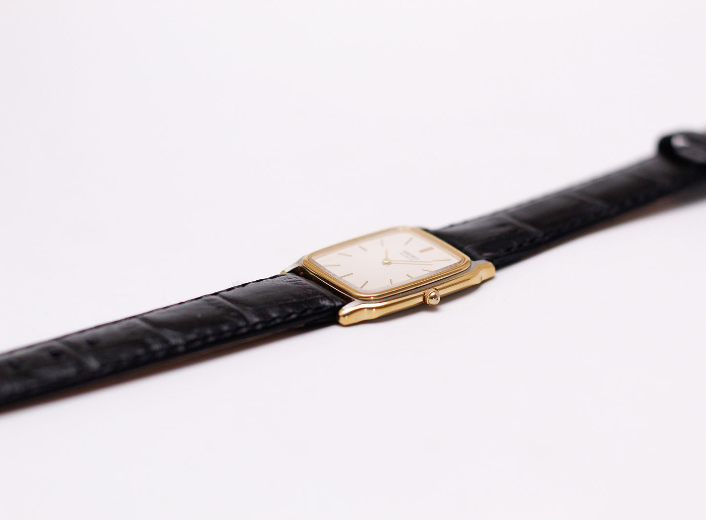 1986 Seiko Quartz Light White Dial Two Tone Case Men's Wrist-Watch