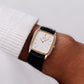 1986 Seiko Quartz Light White Dial Two Tone Case Men's Wrist-Watch