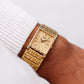 [Near Mint] 1996 Seiko Quartz Golden Snowflake Dial Men's Wrist-Watch W/Box & Tag