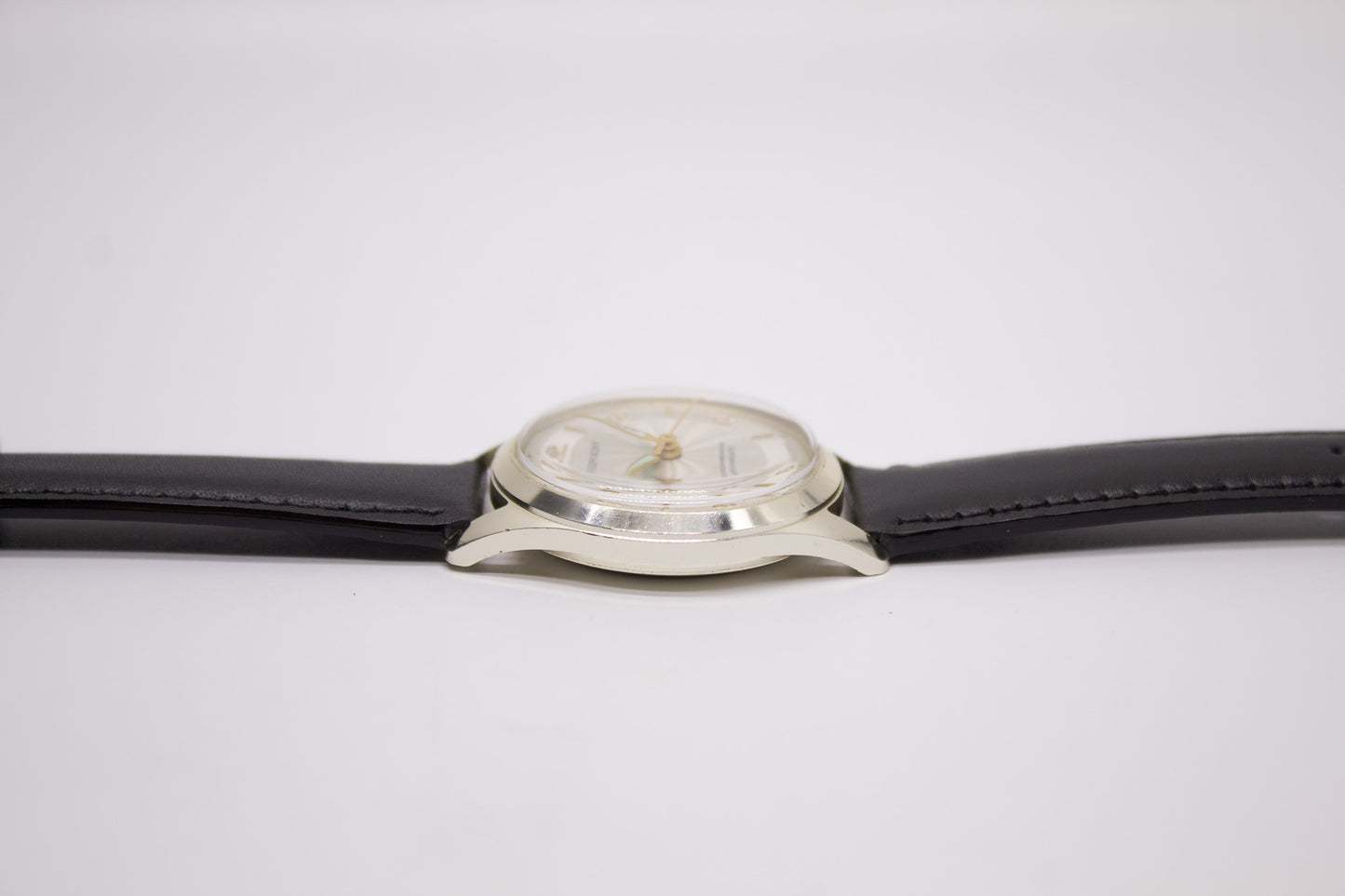 [Serviced] 1960s Saxony Mechanical Tri-Textured Dial Men's Wrist-Watch