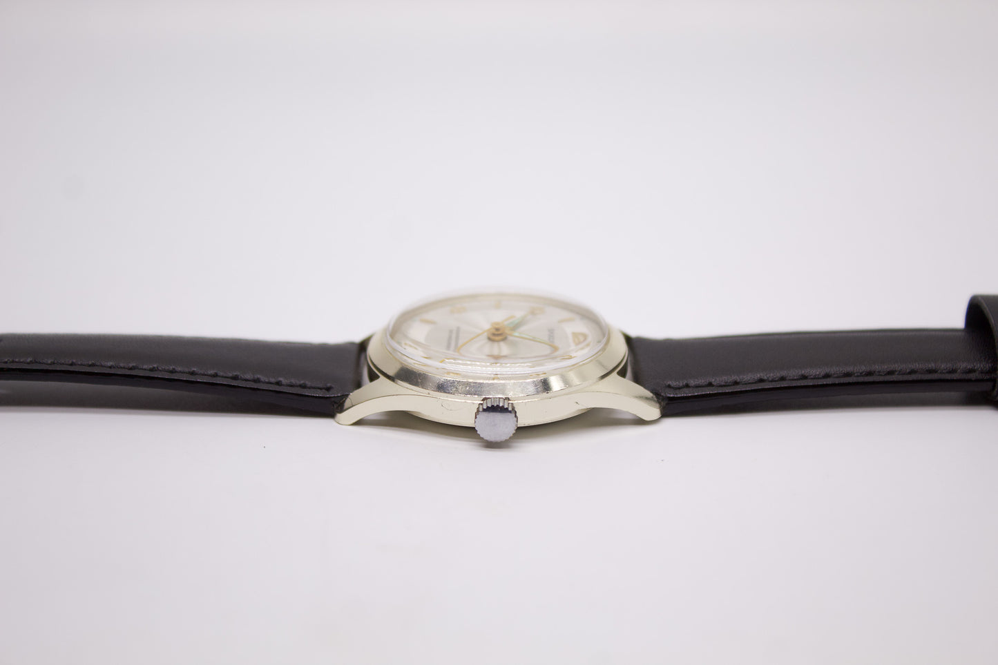 [Serviced] 1960s Saxony Mechanical Tri-Textured Dial Men's Wrist-Watch