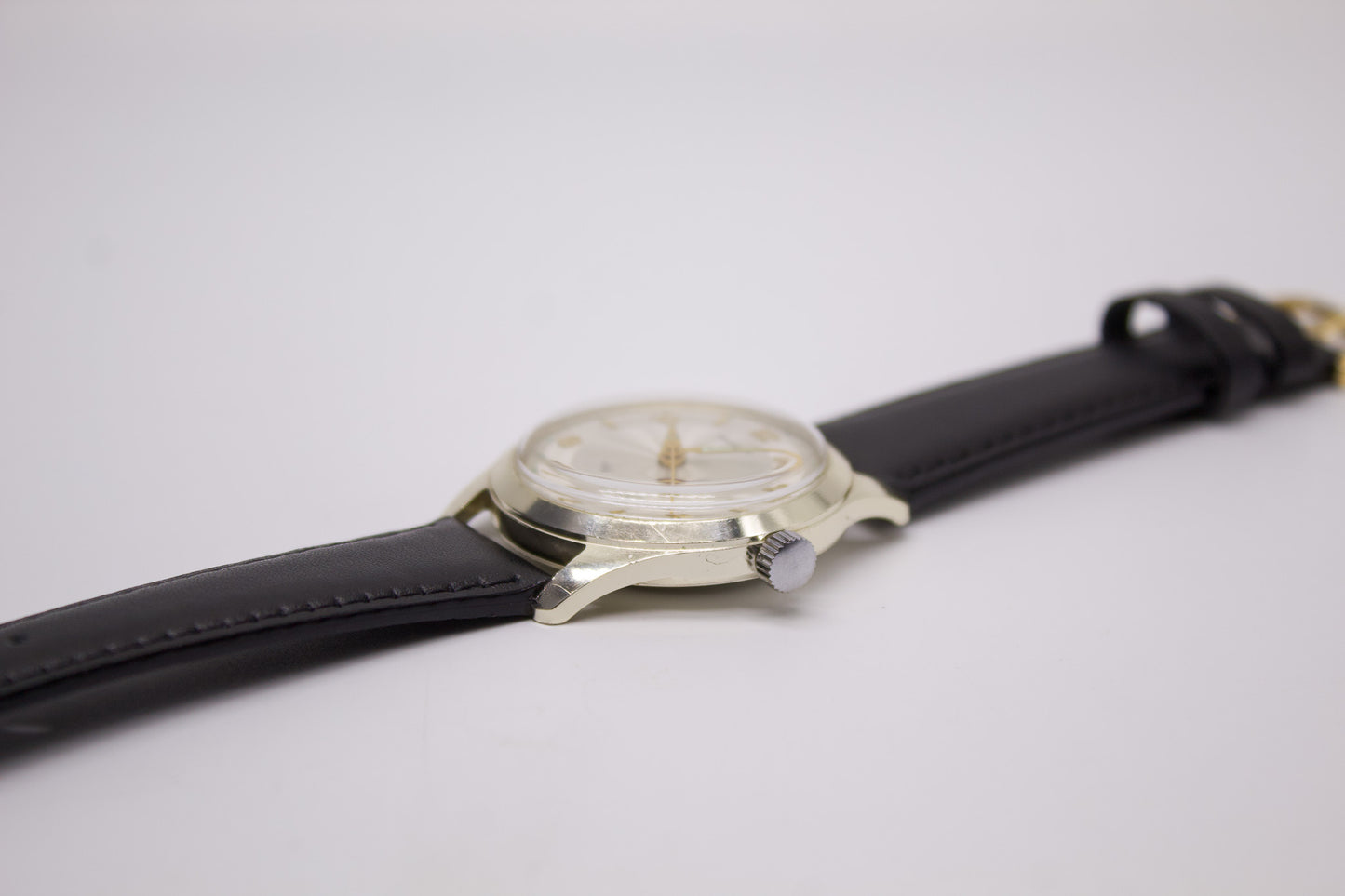 [Serviced] 1960s Saxony Mechanical Tri-Textured Dial Men's Wrist-Watch