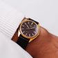 1984 Pulsar Quartz Chocolate Brown Dial Men's Wrist-Watch W/Box
