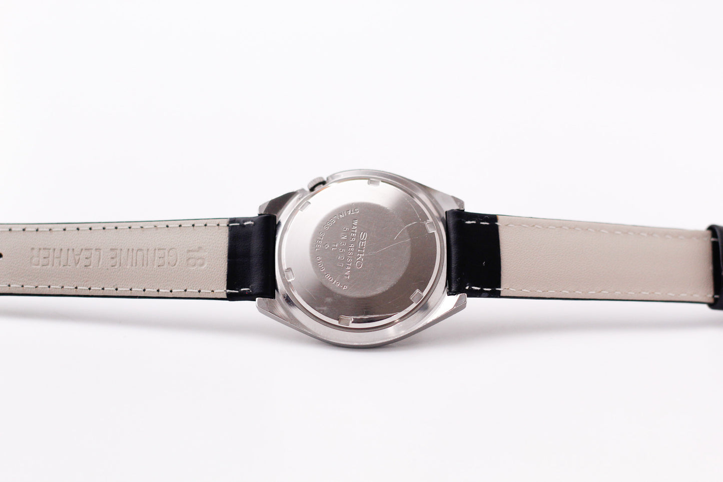 [Serviced] 1975 Seiko Automatic Textured White Dial Men's Wrist-Watch