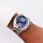 2007 Alba 'AKA' Quartz Sky Blue Sunburst Dial Chronograph Men's Wrist-Watch
