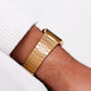 [Near Mint] 1986 Pulsar Ana-Digi Straight Grain Golden Dial Men's Wrist-Watch W/Box