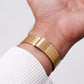 [Near Mint] 1986 Pulsar Ana-Digi Straight Grain Golden Dial Men's Wrist-Watch W/Box