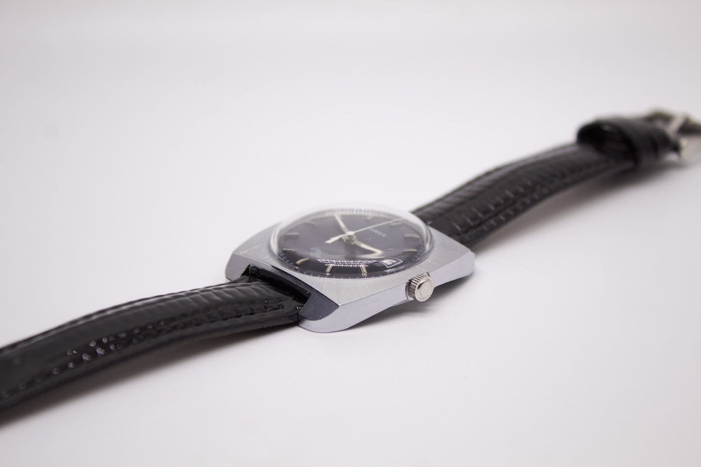[Serviced] 1964 Timex Electronic Tri-Textured Midnight Blue Dial Men's Wrist-Watch