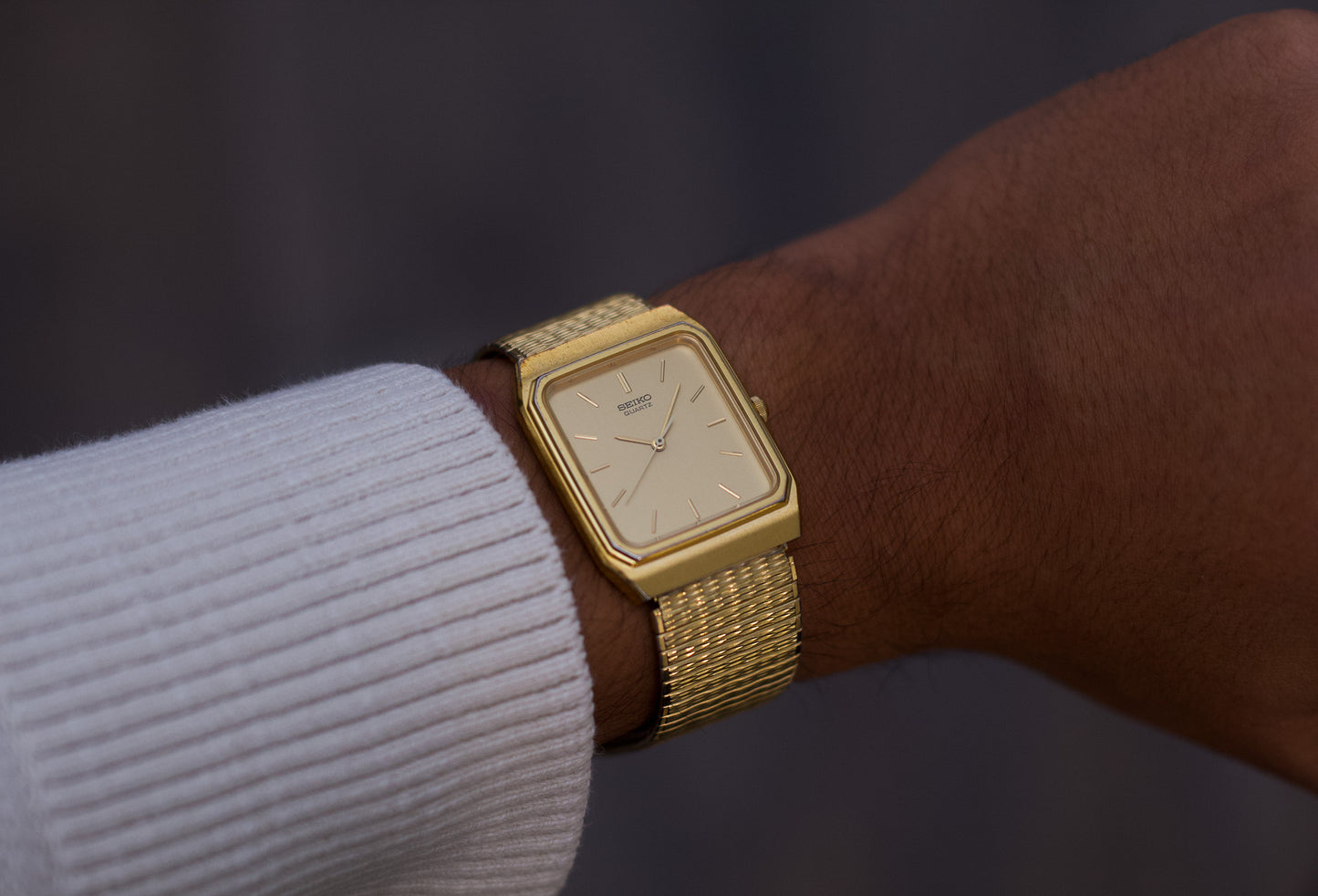 1985 Seiko Quartz Gold Toned Men's Watch W/Box