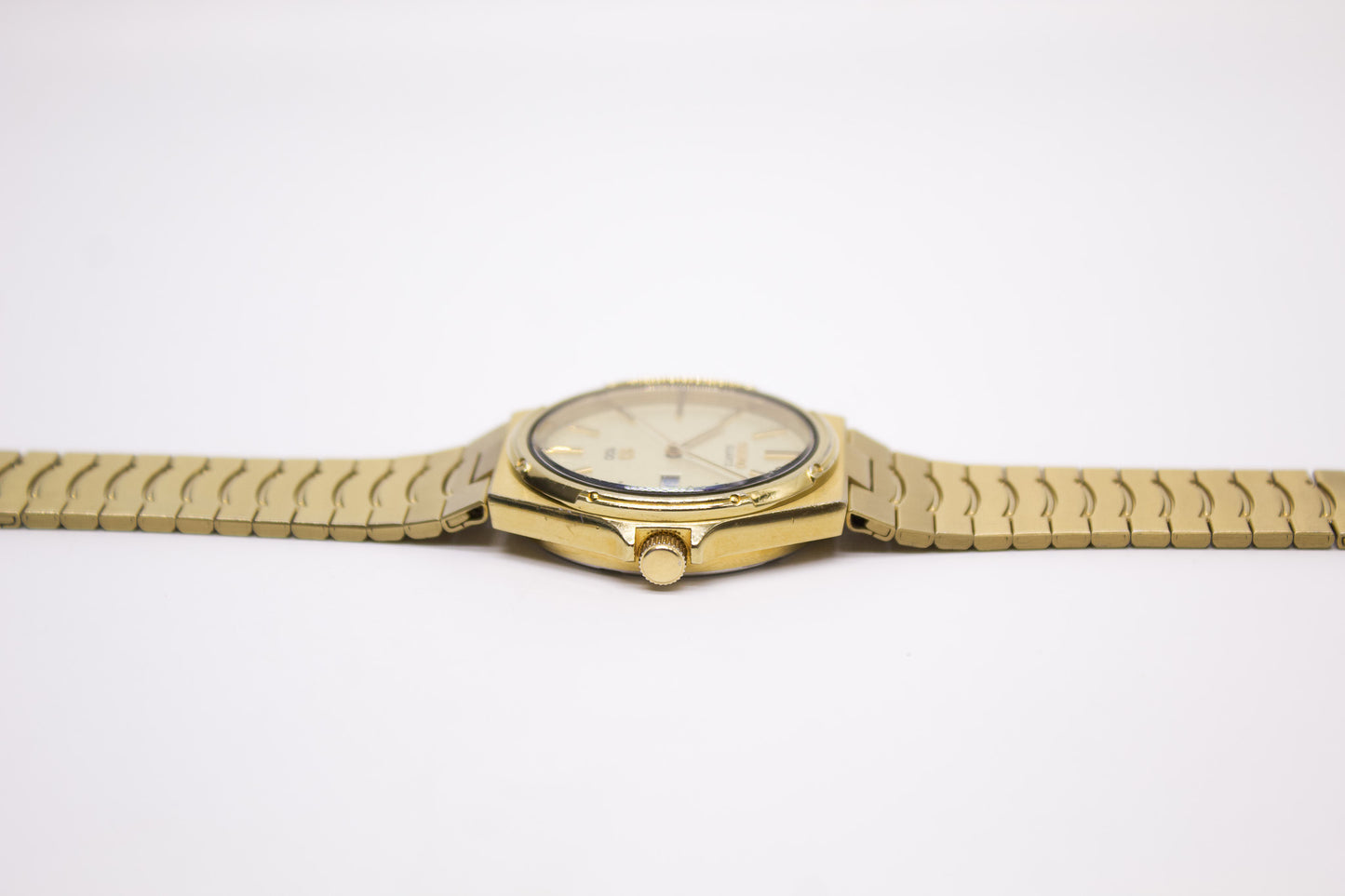 1984 Seiko SQ 100 Golden Frost Dial Men's Wrist-Watch W/Box