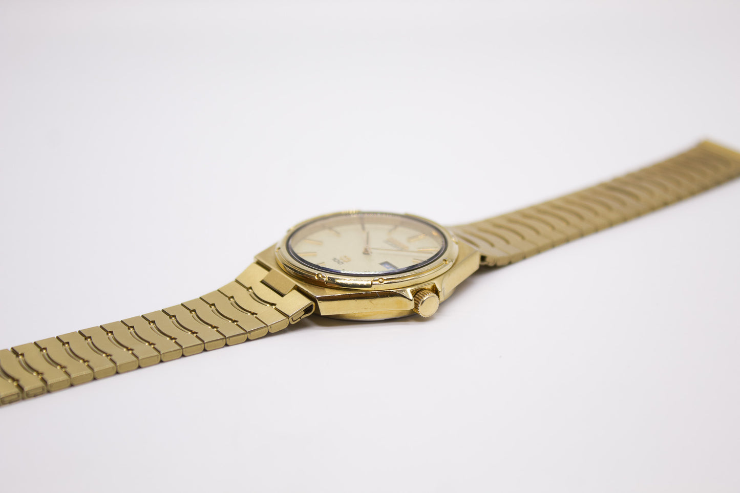 1984 Seiko SQ 100 Golden Frost Dial Men's Wrist-Watch W/Box