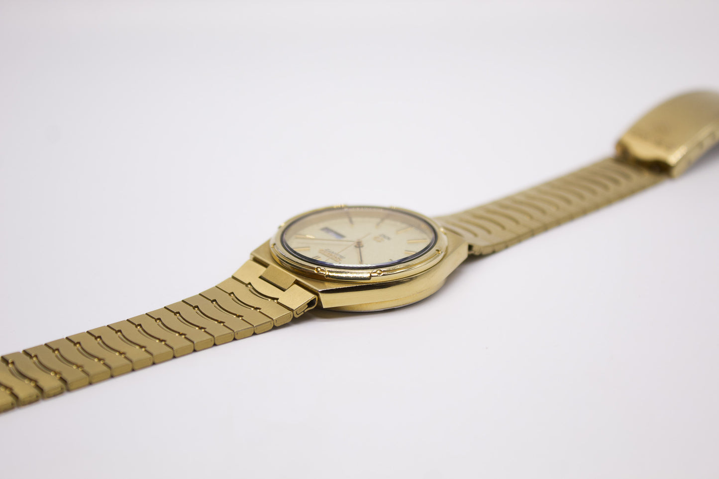 1984 Seiko SQ 100 Golden Frost Dial Men's Wrist-Watch W/Box