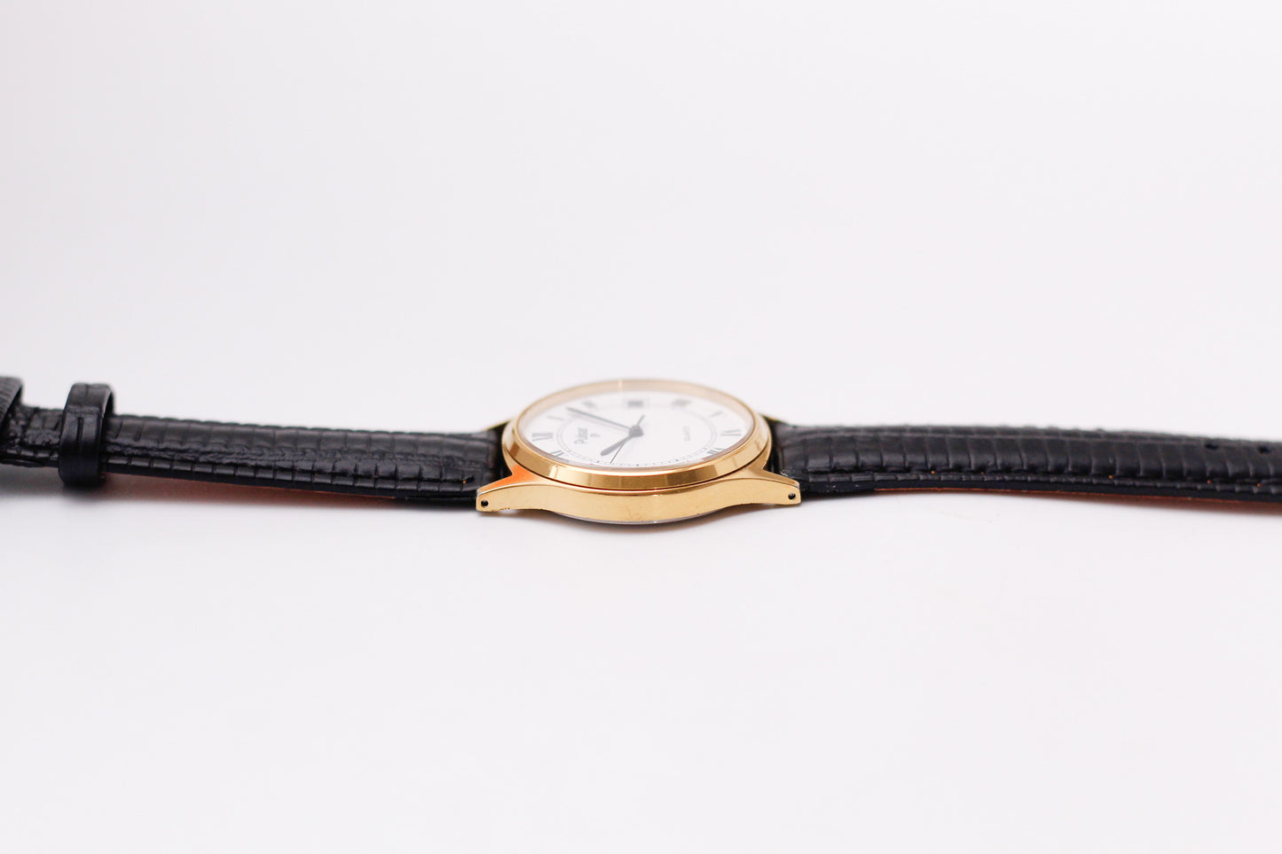 1979 Pulsar Quartz Brilliant White Roman Dial Men's Wrist-Watch