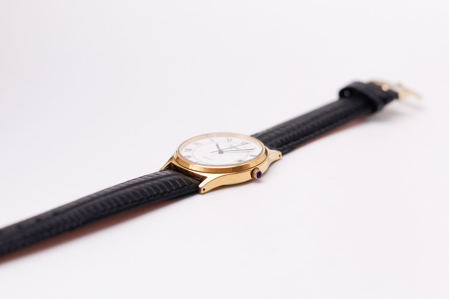 1979 Pulsar Quartz Brilliant White Roman Dial Men's Wrist-Watch