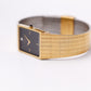 1986 Pulsar Quartz Linear Charcoal Dial Golden Tank Men's Wrist-Watch
